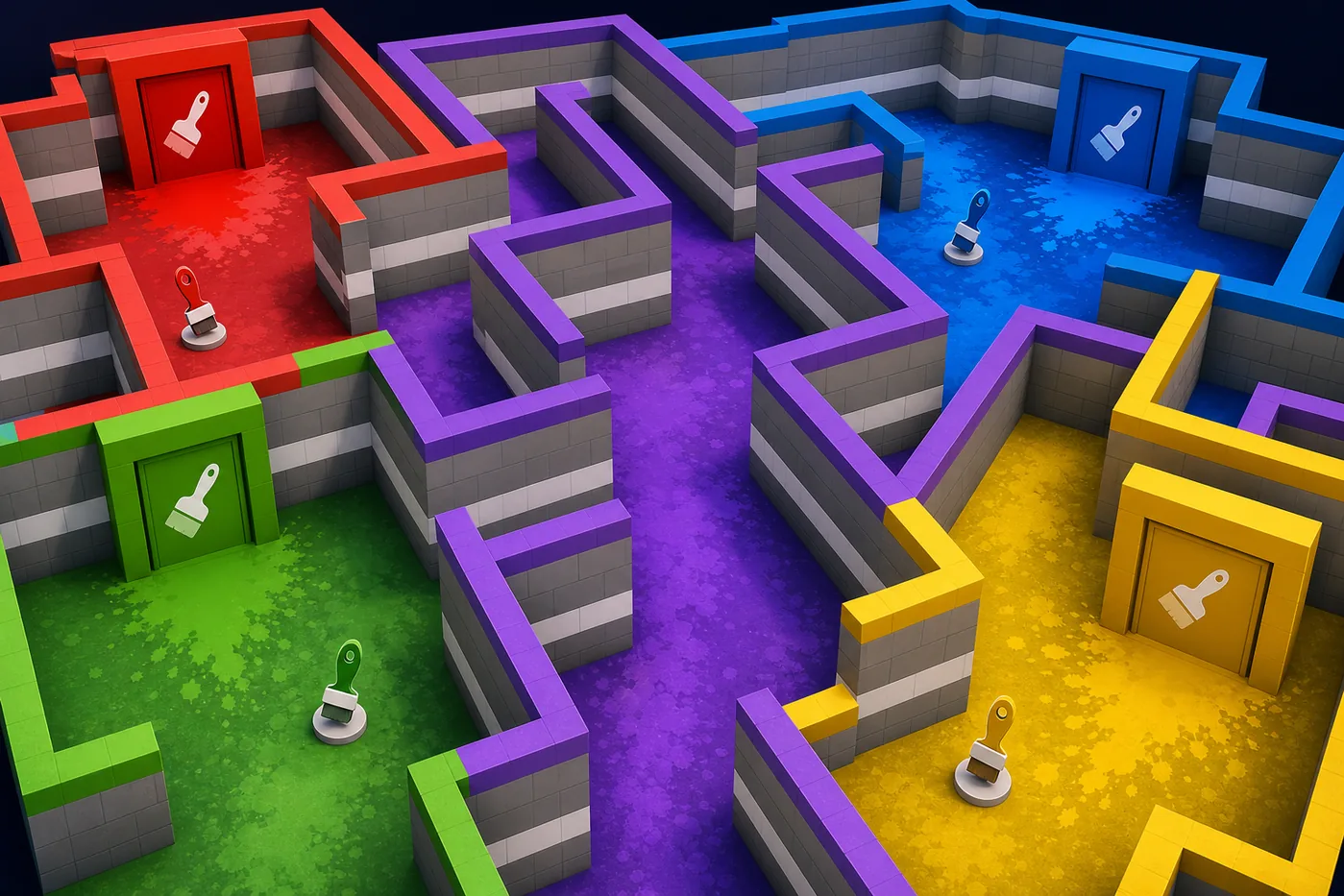 Editorial Color or Die Chapter 2 map route illustration with colored door zones