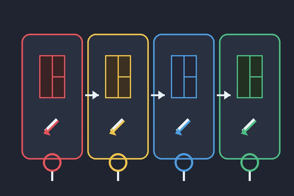Editorial checklist illustration for Color or Die Chapter 3 color doors and paintbrush checks